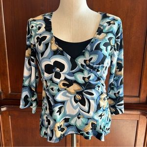 AB Studio Y2k 90s Womens Blouse Shirt